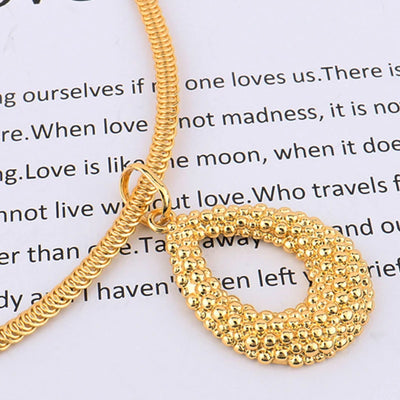 Arab Luxury Gold Plated Bracelet Ring Earrings Necklace for Women Fashion Design Wedding Jewellery Gift