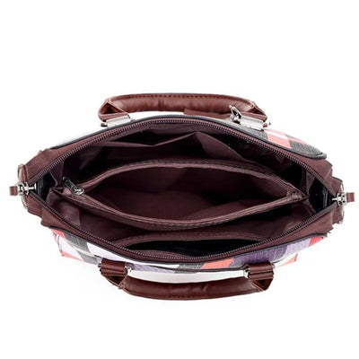Luxury Handbags, Plaid Women Bags, Designer Tassel Purses Handbags, Set 4 Pieces Bag ,Composite Messenger Female Bag